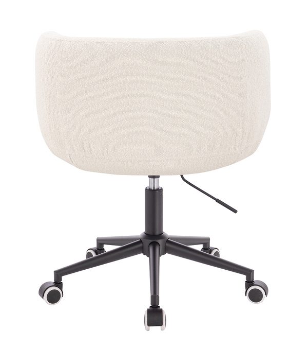 FOTEL HR333K KREMOWY BARANEK CZARNA PODSTAWA