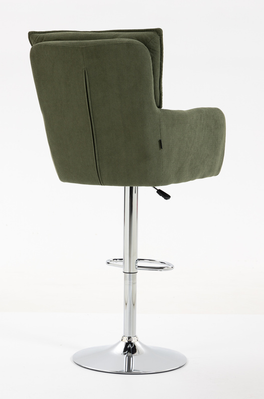 HOKER HR250W ZIELONY SZAŁWIA PREMIUM CORD SZTRUKS CHROMOWANA PODSTAWA