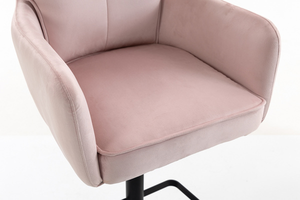 HOKER HR250KW PUDROWY RÓŻ WELUR CZARNA PODSTAWA