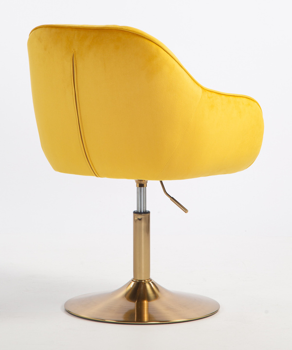 HOKER HR2055N ŻÓŁTY WELUR ZŁOTA PODSTAWA