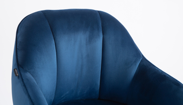 HOKER HR2055W CIEMNE MORZE WELUR CZARNA PODSTAWA