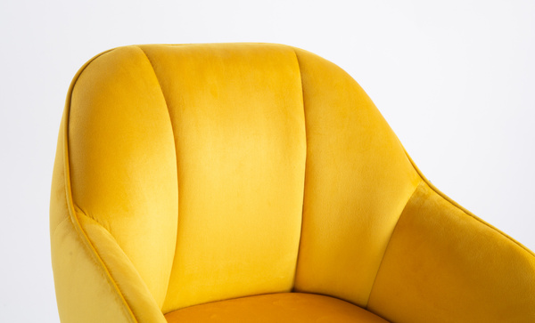 HOKER HR2055W ŻÓŁTY WELUR ZŁOTA PODSTAWA