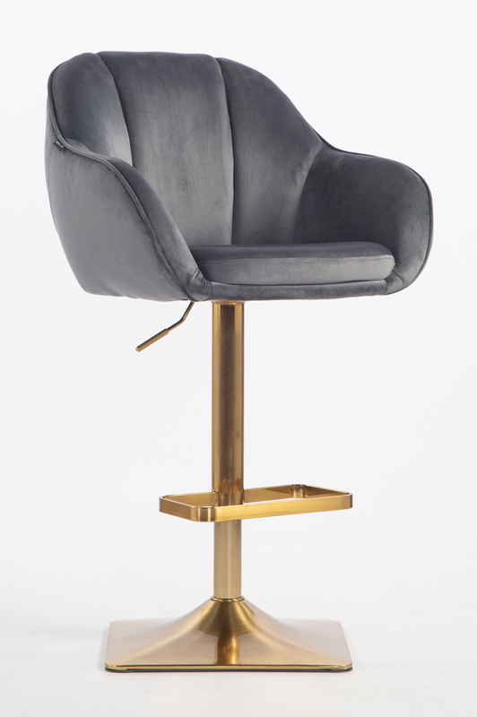 HOKER HR2055KW GRAFITOWY WELUR ZŁOTA PODSTAWA