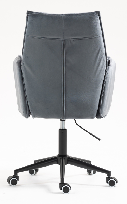 FOTEL HR280K GRAFITOWY WELUR CZARNA PODSTAWA