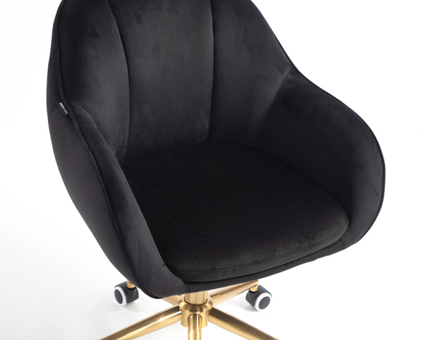 HOKER HR2055K CZARNY WELUR ZŁOTA PODSTAWA