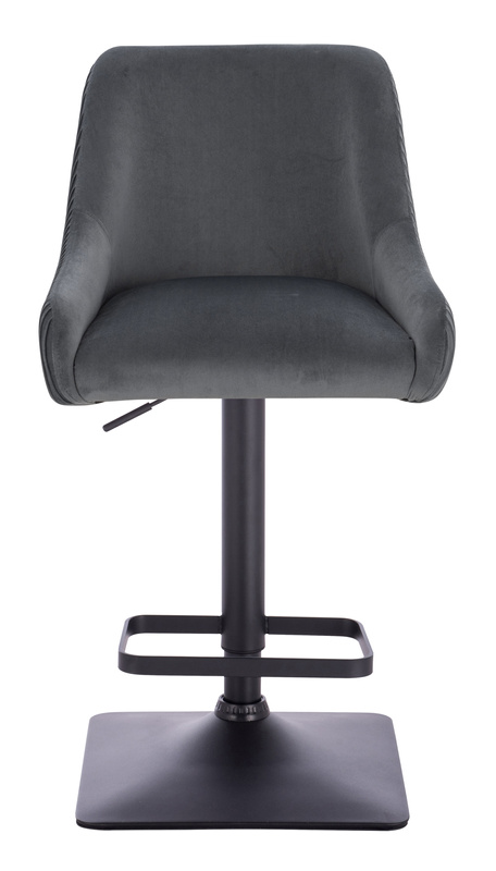 FOTEL HR920KW GRAFITOWY WELUR CZARNA PODSTAWA