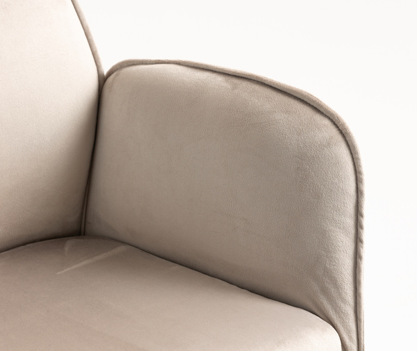 FOTEL HR280KW LATTE WELUR CZARNA PODSTAWA