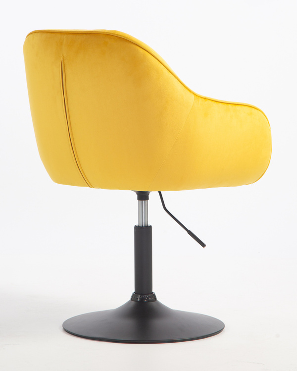 HOKER HR2055N ŻÓŁTY WELUR CZARNA PODSTAWA