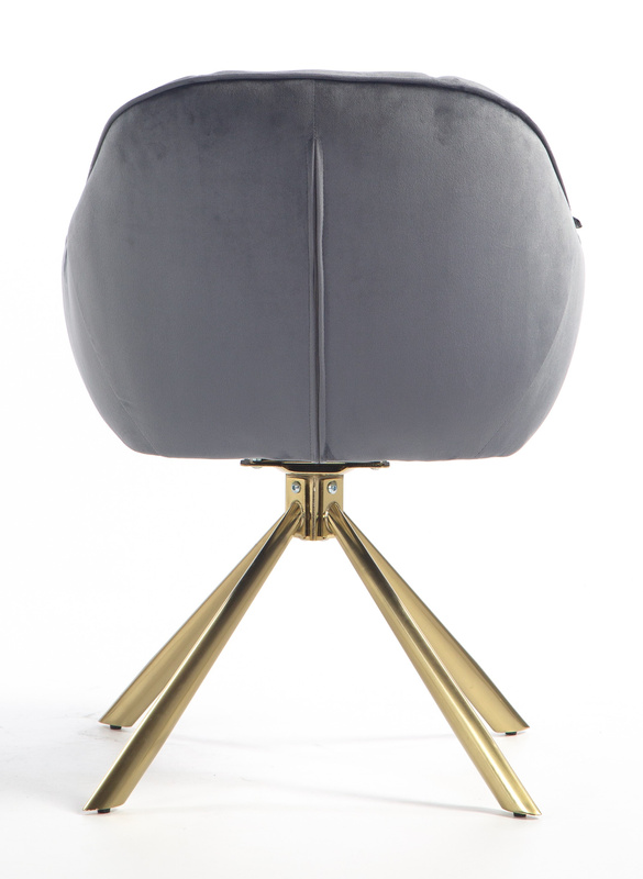 HOKER HR2055 GRAFITOWY WELUR ZŁOTY PAJĄK