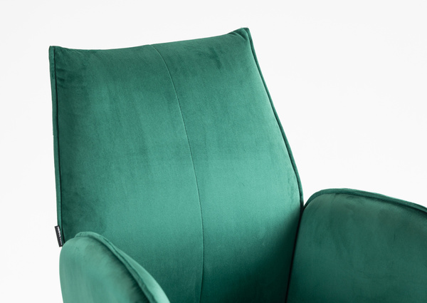 FOTEL HR280KW BUTELKOWA ZIELEŃ WELUR CZARNA PODSTAWA