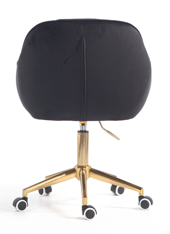 HOKER HR2055K CZARNY WELUR ZŁOTA PODSTAWA