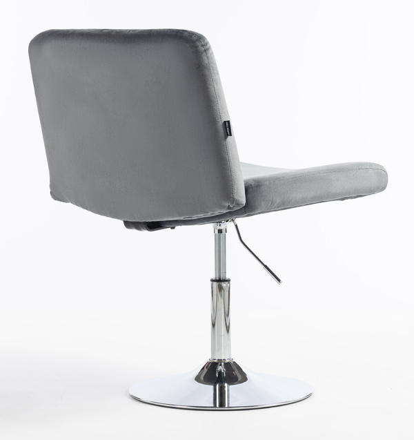 HOKER HR150N GRAFITOWY WELUR CHROMOWANA PODSTAWA