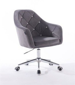 FOTEL HR830CK GRAFITOWY WELUR