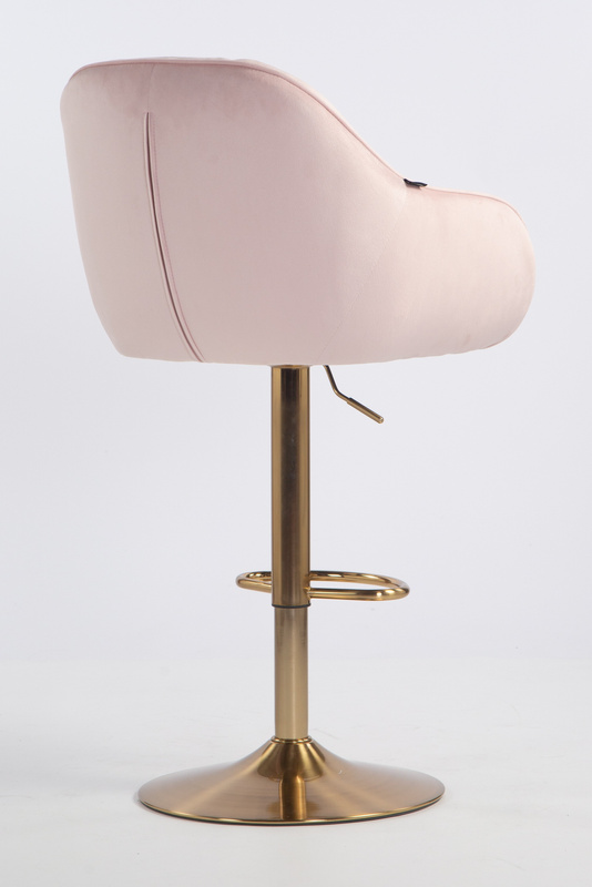 HOKER HR2055W PUDROWY RÓŻ WELUR ZŁOTA PODSTAWA