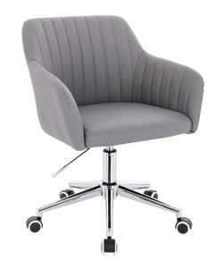 FOTEL HR190K SZARY CHROMOWANA PODSTAWA