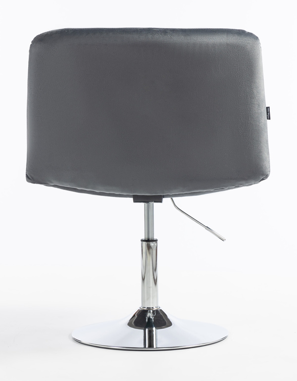 HOKER HR150N GRAFITOWY WELUR CHROMOWANA PODSTAWA