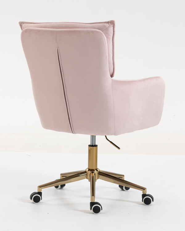 HOKER HR250K PUDROWY RÓŻ WELUR  ZŁOTA PODSTAWA