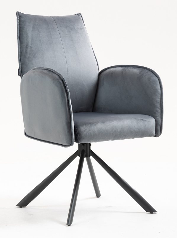 HOKER HR280 GRAFITOWY WELUR CZARNY PAJĄK