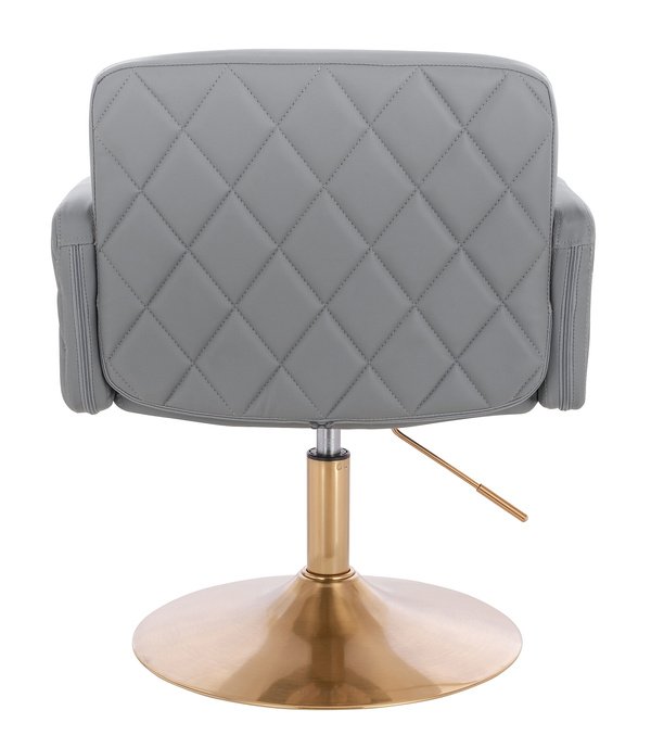 FOTEL HR802N SZARY ZŁOTA PODSTAWA