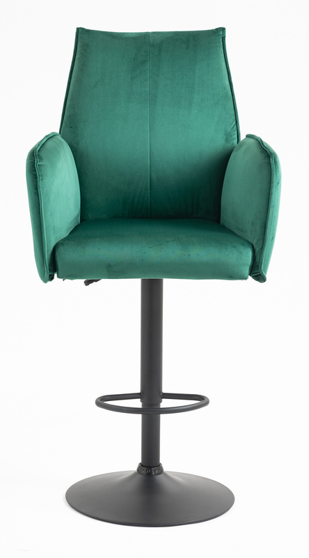 FOTEL HR280W BUTELKOWA ZIELEŃ WELUR CZARNA PODSTAWA