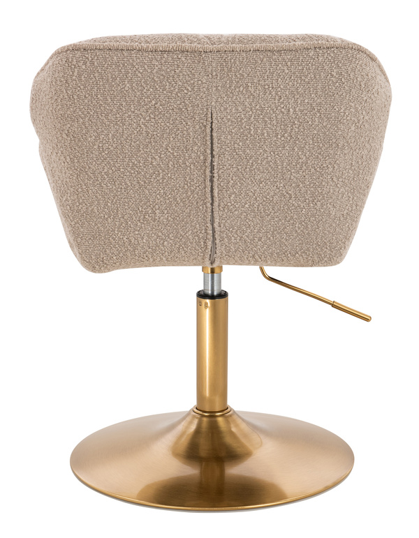 FOTEL HR111N LATTE BARANEK ZŁOTA PODSTAWA