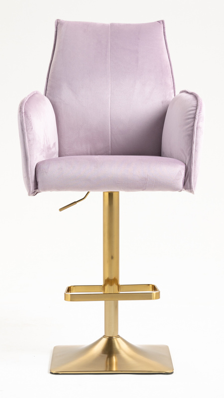 FOTEL HR280KW WRZOSOWY WELUR ZŁOTA PODSTAWA