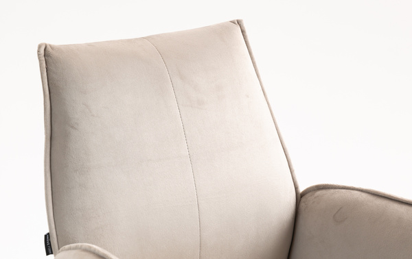 FOTEL HR280W LATTE WELUR CHROMOWANA PODSTAWA