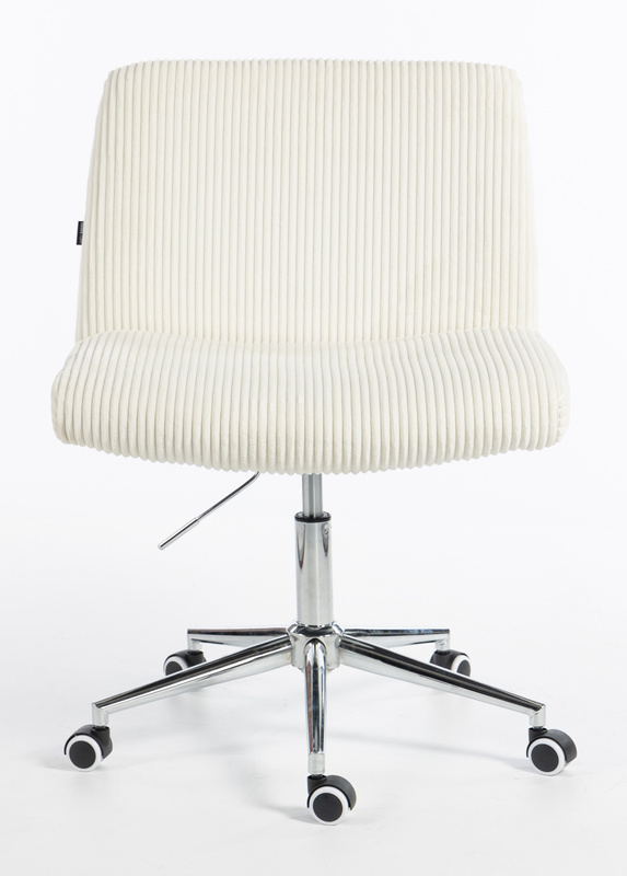 HOKER HR150K BIAŁY SZTRUKS CHROMOWANA PODSTAWA