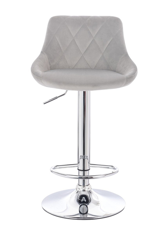 FOTEL HR1054W CHROM STALOWY WELUR