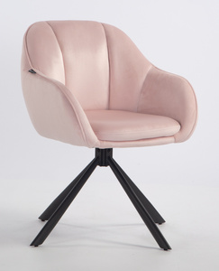 HOKER HR2055 PUDROWY RÓŻ WELUR CZARNY PAJĄK