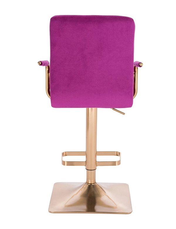 HOKER HR1015WP KWADRAT FUKSJA WELUR ZŁOTA PODSTAWA