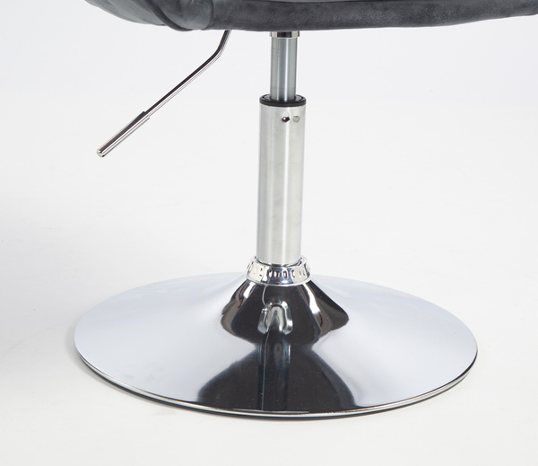 HOKER HR2055N GRAFITOWY WELUR CHROMOWANA PODSTAWA