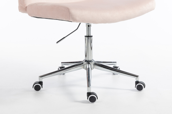 HOKER HR150K PUDROWY RÓŻ WELUR CHROMOWANA PODSTAWA