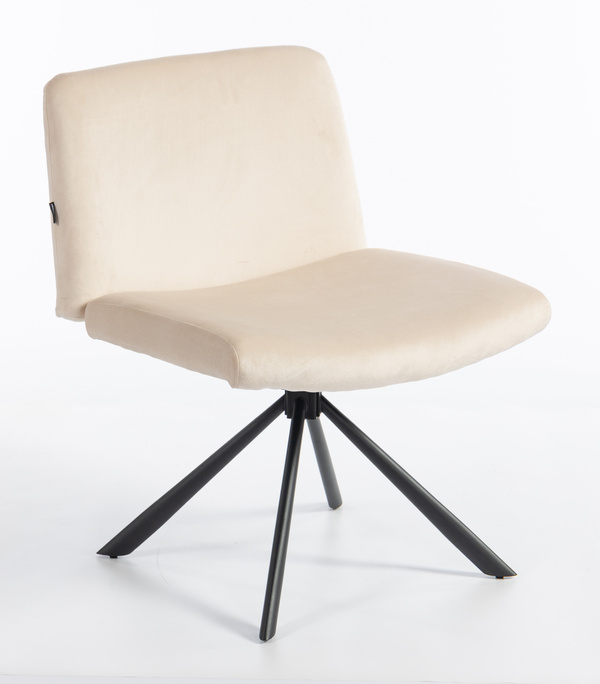 HOKER HR150 PAJĄK KREMOWY WELUR CZARNA PODSTAWA