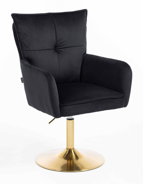 HOKER HR250N CZARNY WELUR  ZŁOTA PODSTAWA