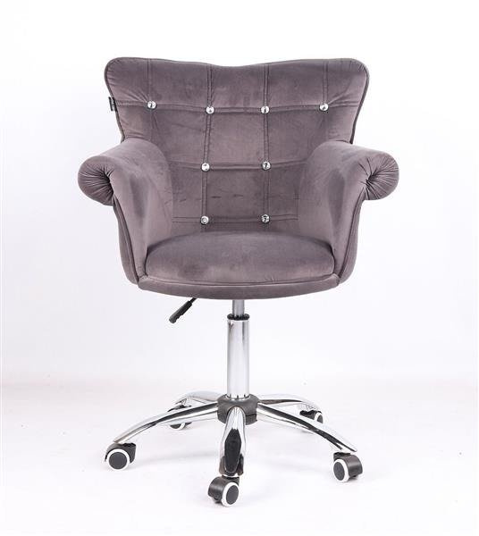 FOTEL HR804CK GRAFITOWY WELUR