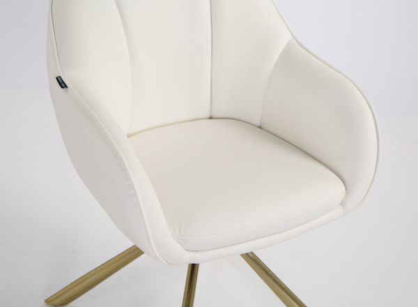 FOTEL HR2055 BIAŁY ZŁOTY PAJĄK