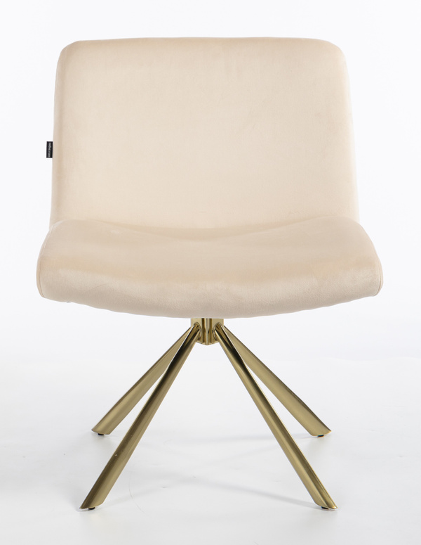 HOKER HR150 PAJĄK KREMOWY WELUR  ZŁOTA PODSTAWA