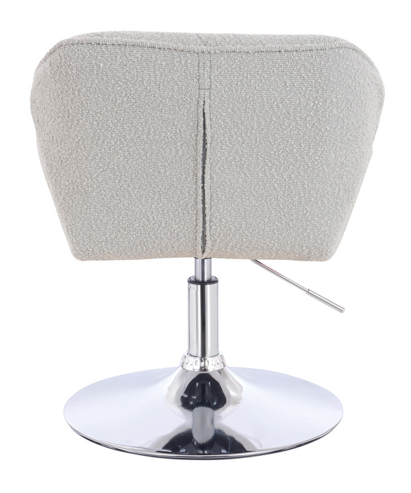 FOTEL HR111N SZARY BARANEK CHROMOWANA PODSTAWA