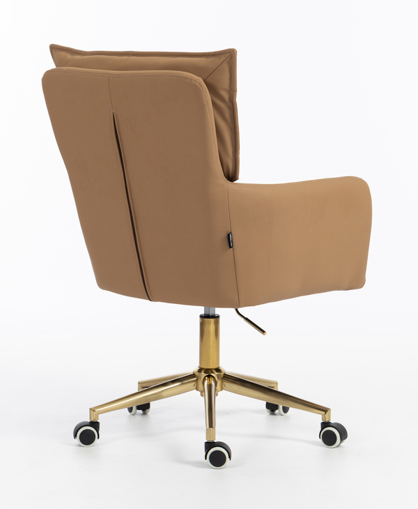 HOKER HR250K KARMELOWY EKOSKÓRA PREMIUM SOFT ZŁOTA PODSTAWA