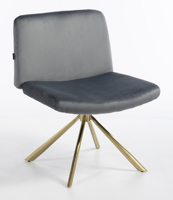 HOKER HR150 PAJĄK GRAFITOWY WELUR  ZŁOTA PODSTAWA