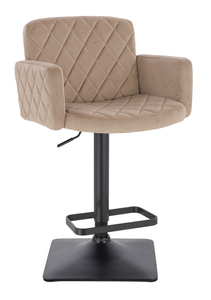 FOTEL HR802KW LATTE WELUR CZARNA PODSTAWA