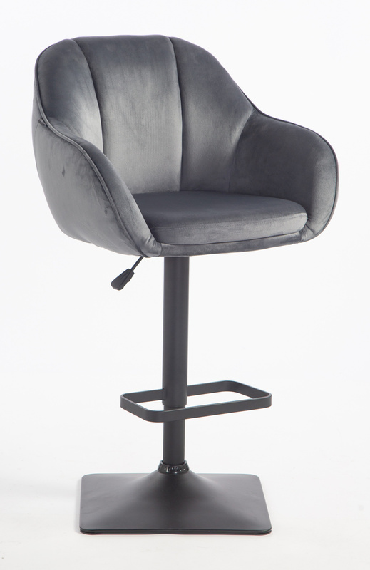 HOKER HR2055KW GRAFITOWY WELUR CZARNA PODSTAWA