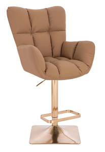 HOKER HR650KW KARMELOWY EKOSKÓRA PREMIUM SOFT ZŁOTA PODSTAWA