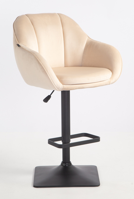 HOKER HR2055KW KREMOWY WELUR CZARNA PODSTAWA