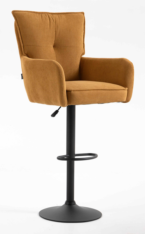 HOKER HR250W ŻÓŁTY CURRY PREMIUM CORD SZTRUKS CZARNA PODSTAWA