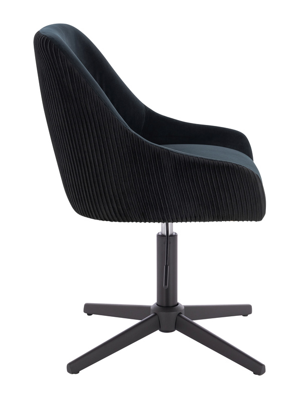 FOTEL HR920CROSS CZARNY WELUR CZARNA PODSTAWA