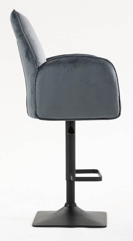 FOTEL HR280KW GRAFITOWY WELUR CZARNA PODSTAWA