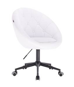 FOTEL HR8516K BIAŁY CZARNA PODSTAWA