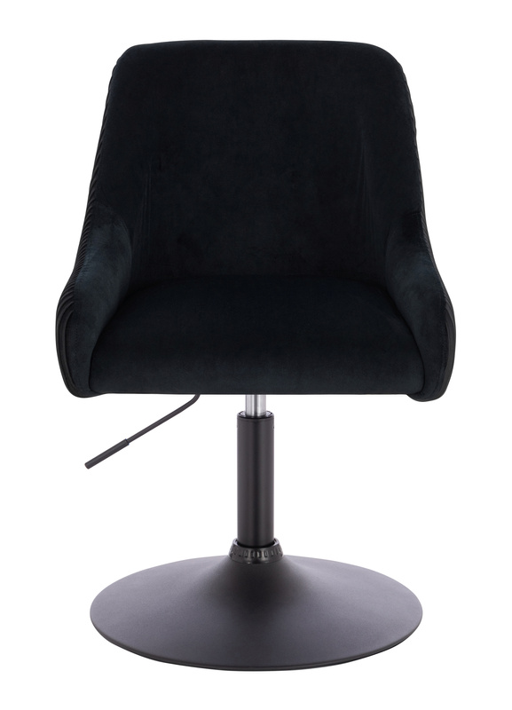 FOTEL HR920N CZARNY WELUR CZARNA PODSTAWA